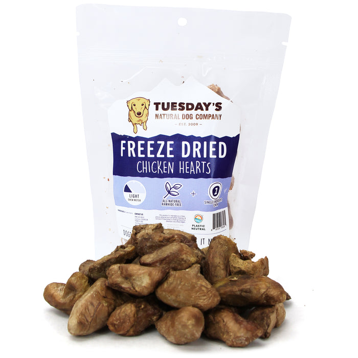 Freeze Dried Whole Chicken Hearts - 3 oz