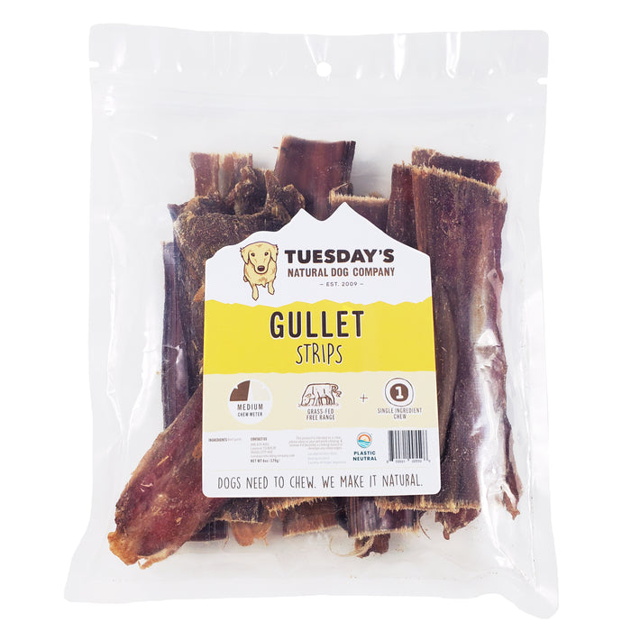 100% Natural Beef Gullet Chews For Dogs - Single Ingredient, Healthy Dog Treat, Fast Delivery