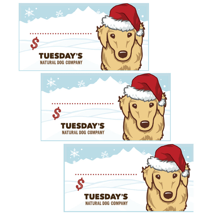 Holiday Tuesday's Natural Dog Company Shelf Talkers