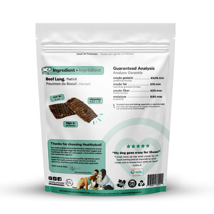 Healthybud Beef Lung Wafers - 15 ct