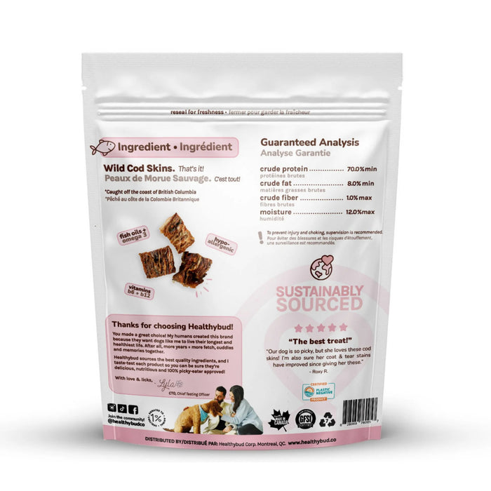 Healthybud Cod Skin Cubes - 12 ct